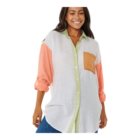 Rip Curl Women's Multicolor Long Sleeve Button Through Shirt |Rip Curl In Lebanon