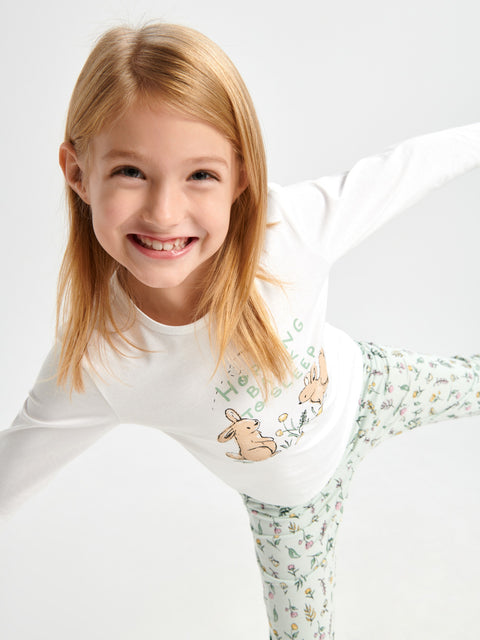 Sinsay Girl's White Pajama Set With A Print | Sinsay In Lebanon