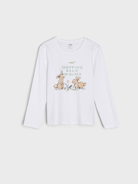 Sinsay Girl's White Pajama Set With A Print | Sinsay In Lebanon