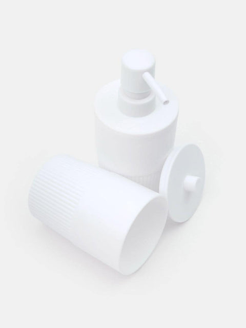 Sinsay White Soap Dispenser & Toothbrush Storage Bathroom Set 2pcs | Sinsay In Lebanon