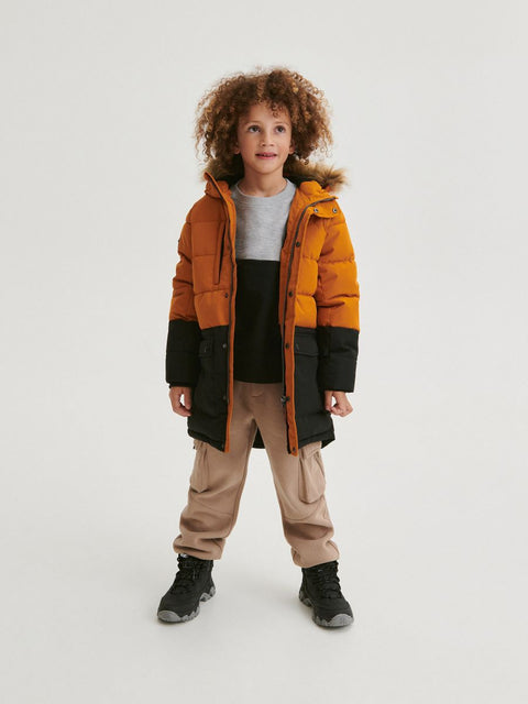 Reserved Boy's Rust & Black Hooded Jacket | Reserved In Lebanon