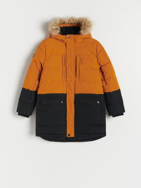 Reserved Boy's Rust & Black Hooded Jacket | Reserved In Lebanon