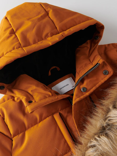 Reserved Boy's Rust & Black Hooded Jacket | Reserved In Lebanon