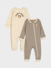AYA. Sinsay Baby Boy's 2-Pack Overall Teddy Bear Cream