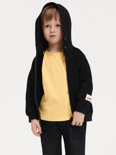 Reserved Baby Boy Black Hooded Zip Up Sweatshirt | Reserved In Lebanon