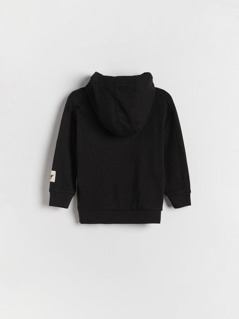 Reserved Baby Boy Black Hooded Zip Up Sweatshirt | Reserved In Lebanon
