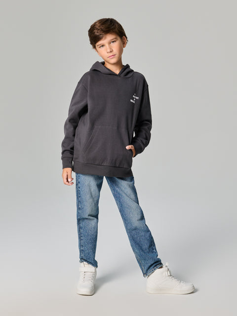 Sinsay Boy's Dark Gray Plain Printed Sport Hoodie|Sinsay In Lebanon