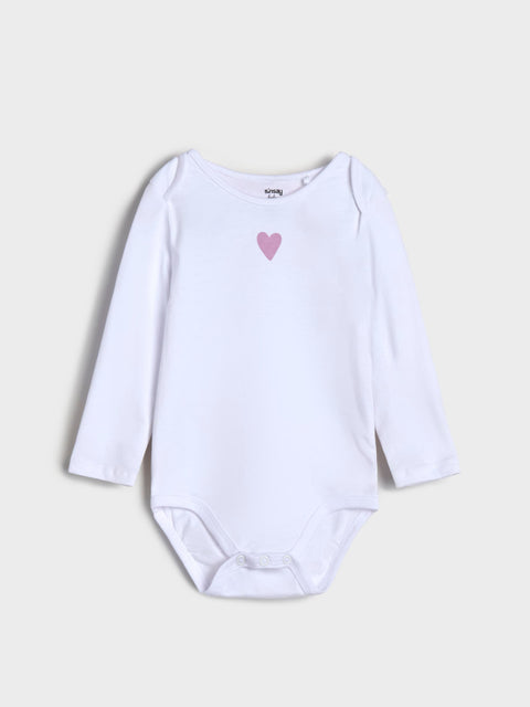Sinsay Baby Girl's White/Light Purple Bodysuit 3pcs   | Sinsay in Lebanon