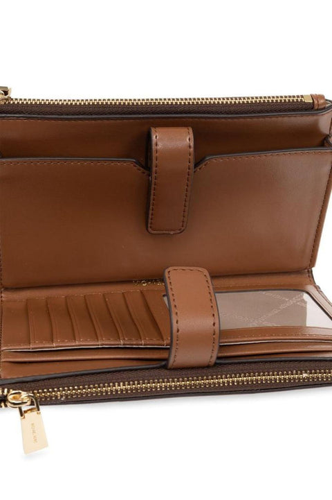 Michael Kors Women's Dark Brown Leather MK Printed Wallet | Michael Kors In Lebanon