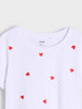 Sinsay Girl's White Heart Printed T-Shirt | Sinsay In Lebanon