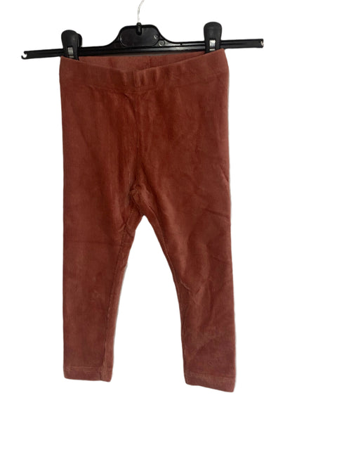 POMPdeLUX Baby Girl's Dusty Rose Velvet Leggings | POMPdeLUX in Lebanon