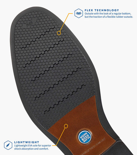 Nunn Bush Men's Black Centro Formal Flex Plain Toe Oxford Loafer | Nunn Bush In Lebanon