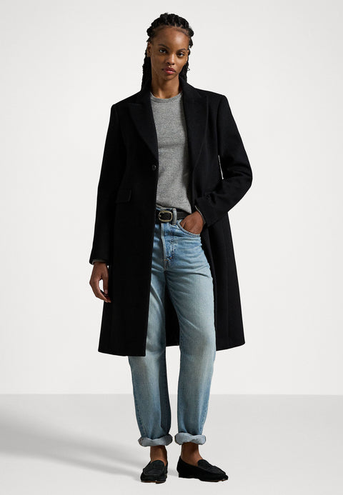 Lauren Ralph Lauren Women's Black Breasted Wool Coat |Lauren Ralph Lauren In Lebanon