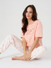 Sinsay Women's White & Pink Two-Piece Pajamas | Sinsay In Lebanon