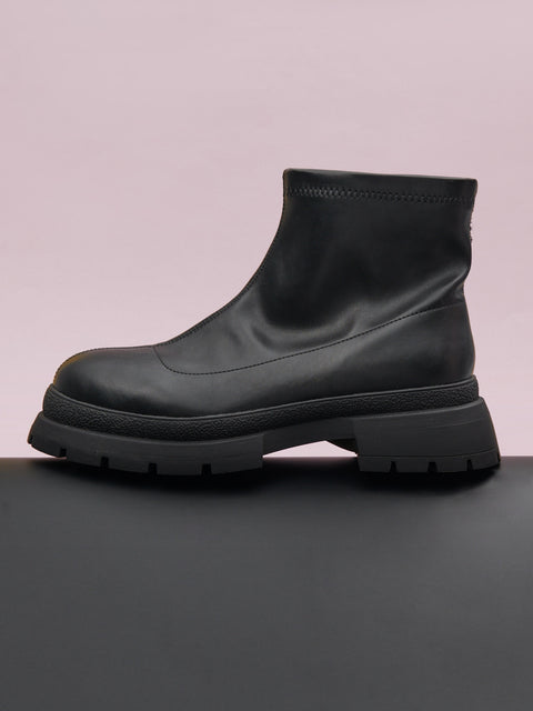 Sinsay Women's Black Faux Leather Ankle Boots | Sinsay In Lebanon