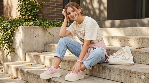 Puma Girl's White & Pink Mayze Dusty Summer PS Sneakers | Puma In Lebanon