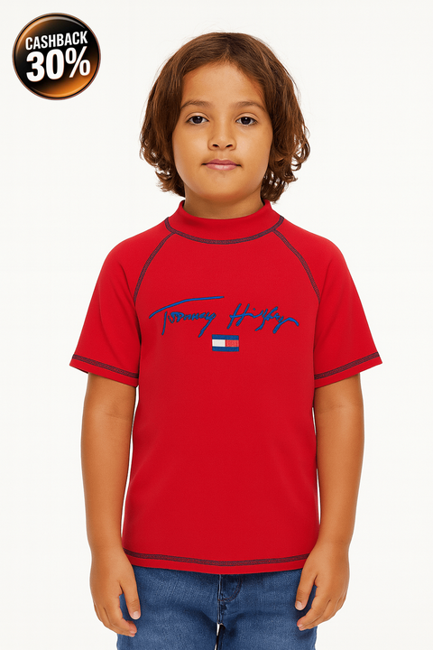 Tommy Hilfiger Boy's Red T-Shirt ABFK1799