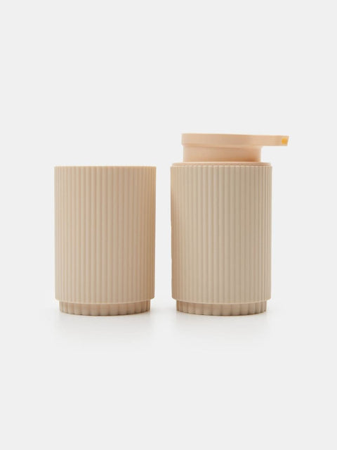 Sinsay Beige Soap Dispenser & Toothbrush Storage Bathroom Set 2pcs | Sinsay In Lebanon