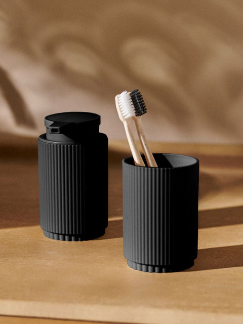 Sinsay Black Soap Dispenser & Toothbrush Storage Bathroom Set 2pcs | Sinsay In Lebanon