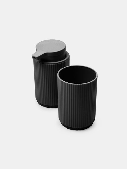 Sinsay Black Soap Dispenser & Toothbrush Storage Bathroom Set 2pcs | Sinsay In Lebanon