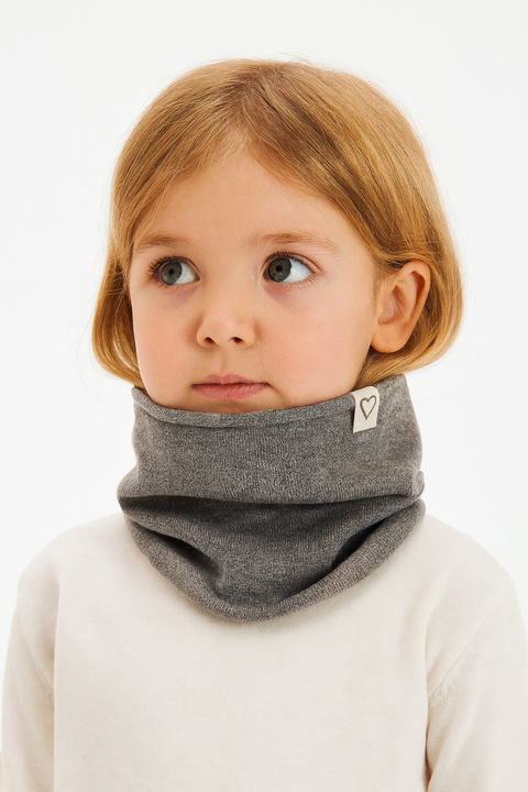 Reserved Girl's Light Grey Viscose Blend Jersey Neck Gaiter | Reserved In Lebanon