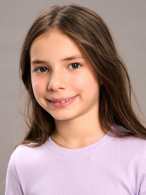 Sinsay Girl's Purple Ribbed Knit T-Shirt | Sinsay In Lebanon