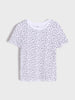 Sinsay Girl's White Floral Ribbed T-Shirt | Sinsay In Lebanon