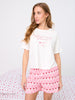 Sinsay Women's White & Pink Two-Piece Short Set | Sinsay In Lebanon