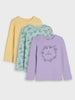 Sinsay Girl's Multi Color Long Sleeve 3 Pack Blouse | Sinsay In Lebanon