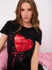 Sinsay Women's Black Heart Printe Nightgowns Dress | Sinsay In Lebanon