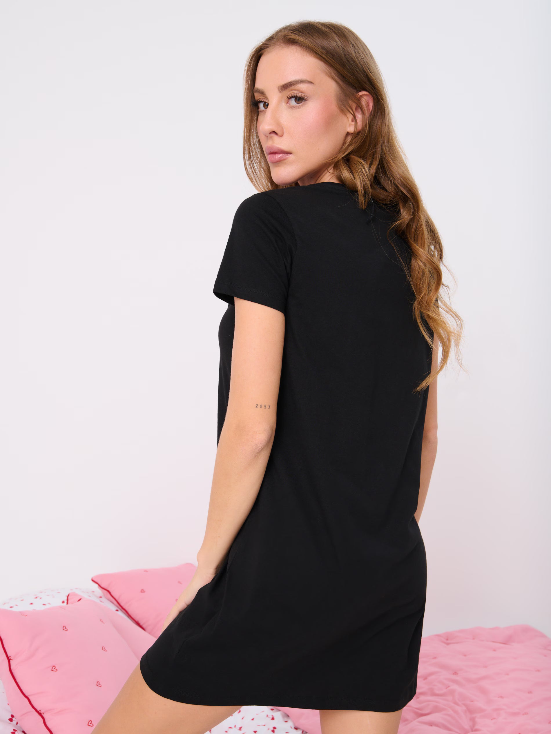 Sinsay Women's Black Heart Printe Nightgowns Dress | Sinsay In Lebanon
