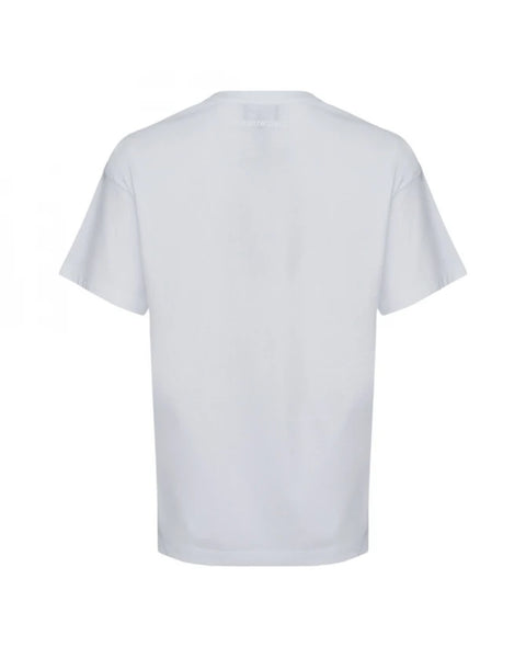 Emporio Armani Women's White Logo Lace Graphic T-Shirt | Emporio Armani In Lebanon