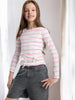 Sinsay Girl's Blouse White & Pink AYA