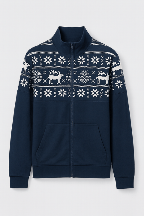 Zabaione Men's Navy Printed Jacket | Zabaione In Lebanon