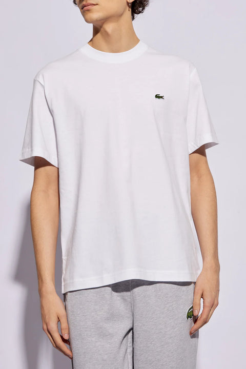 Lacoste Men's White Classic Crew Neck Soft Pima Cotton T-Shirt | Lacoste in Lebanon