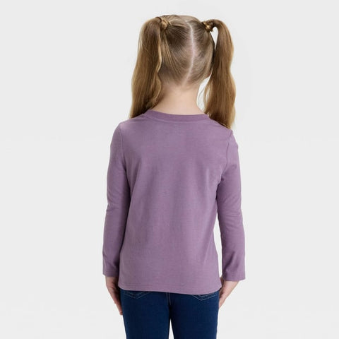Cat & Jack Girl's Purple Long Sleeve Solid Blouse | Cat & Jack In Lebanon