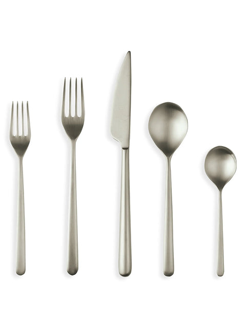 Mepra Silver Linea 5-Piece Ice Champagne Cutlery Set | Mepra In Lebanon