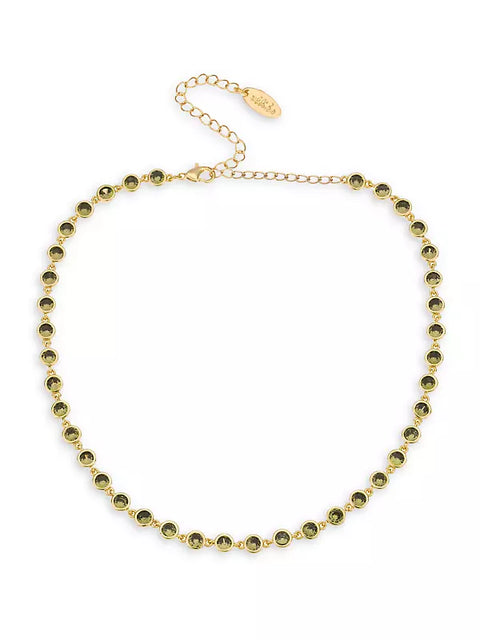 Ettika Women's Gold-Plated & Cubic Zirconia Disc Necklace | Ettika in Lebanon