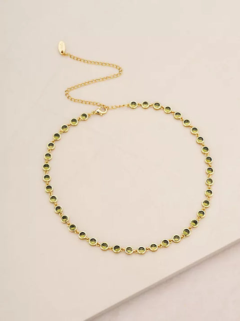 Ettika Women's Gold-Plated & Cubic Zirconia Disc Necklace | Ettika in Lebanon