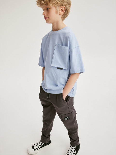 Reserved Boy's Dark Grey Cargo Joggers | Reserved In Lebanon