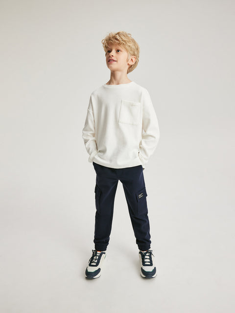 Reserved Boy's Navy Cargo Joggers | Reserved In Lebanon