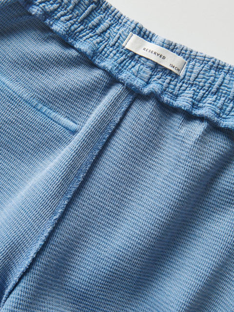 Reserved Boy's Blue Structured Fabric Joggers |Reserved In Lebanon