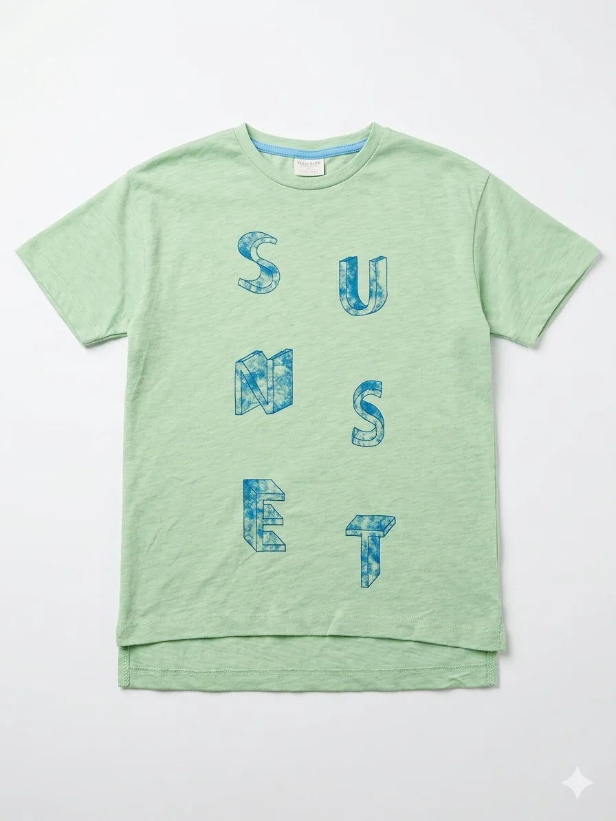 Zara Boy's Green Printed T-Shirt| Zara In Lebanon