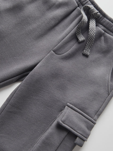 Reserved Boy's Dark Grey Knitted Cargo Pants | Reserved In Lebanon