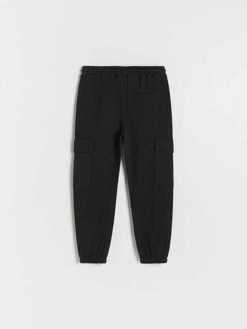 Reserved Boy's Black Cargo Sweatpant |Reserved In Lebanon