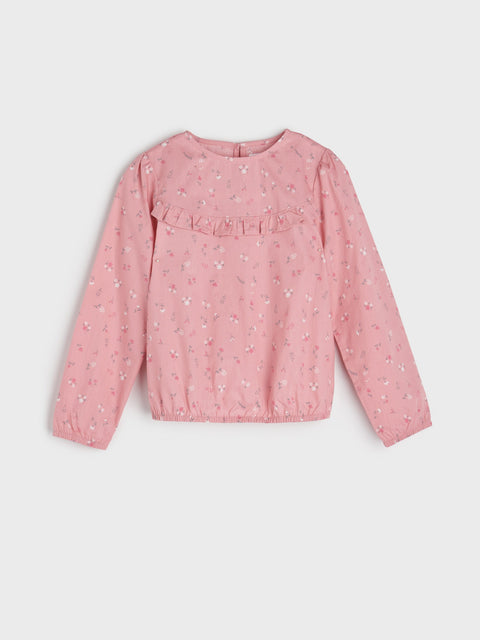 Sinsay Girl's Pink Blouse With Ruffle Detail | Sinsay In Lebanon