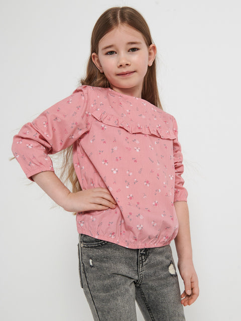 Sinsay Girl's Pink Blouse With Ruffle Detail | Sinsay In Lebanon