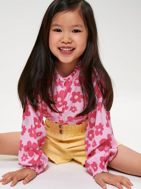 Sinsay Baby Girl's Pink Floral Puff Long Sleeve  Shirts | Sinsay In Lebanon