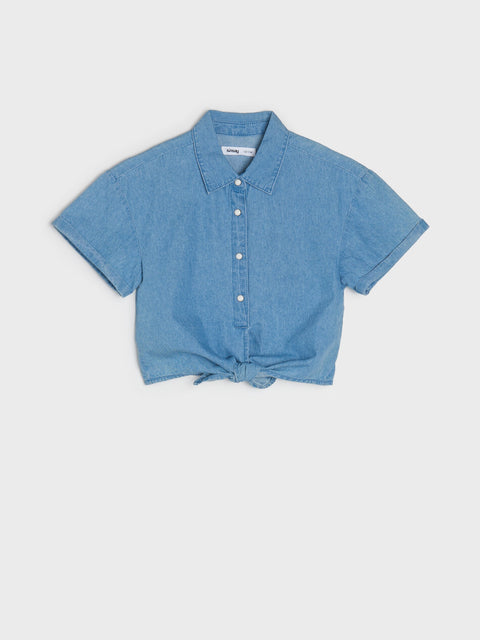 Sinsay Girl's Blue Denim Shirt | Sinsay In Lebanon