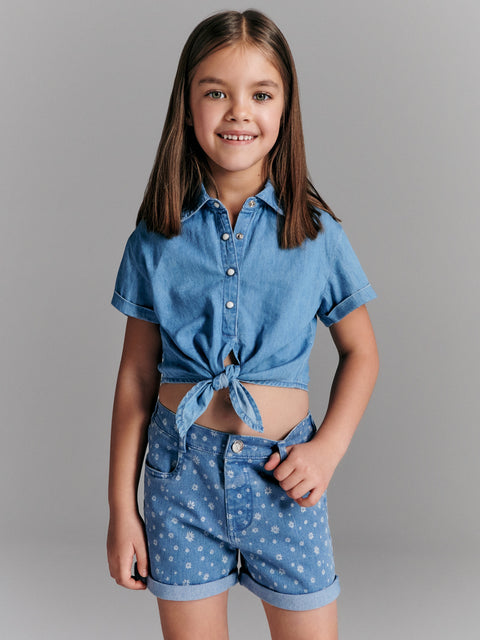Sinsay Girl's Blue Denim Shirt | Sinsay In Lebanon